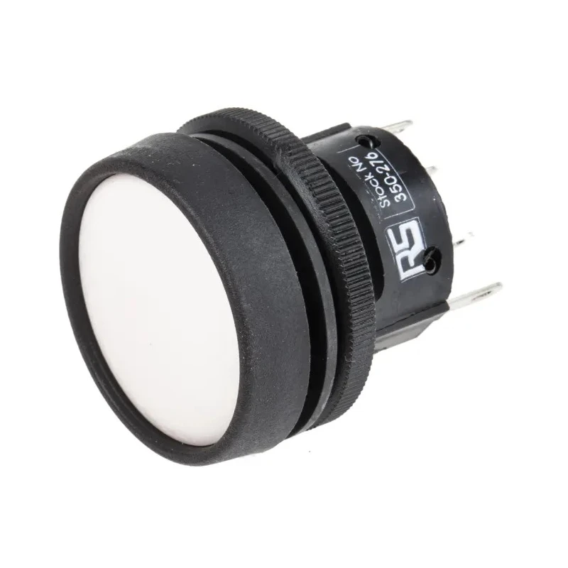 ITW Switches 76-91 Series Push Button Switch Momentary Panel Mount SPDT Clear LED IP67 22.5 mm Cutout 250 V 76-9111/439088
