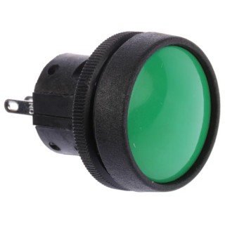 ITW Switches 76-91 Series Panel Mount Momentary Push Button Switch Green Actuator SPDT 22.5 mm Cutout IP67 76-9113/439088