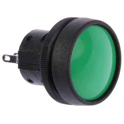ITW Switches 76-91 Series Panel Mount Momentary Push Button Switch Green Actuator SPDT 22.5 mm Cutout IP67 76-9113/439088