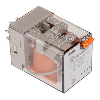Finder Power Relay 48V AC Coil, 10A Switching Current, DPDT Contact Configuration 60.12.8.048.0040