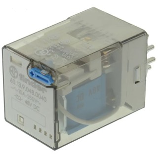 Finder Power Relay 48V DC Coil 10A Switching Current 3PDT PCB Pin Terminal 60.13.9.048.0040