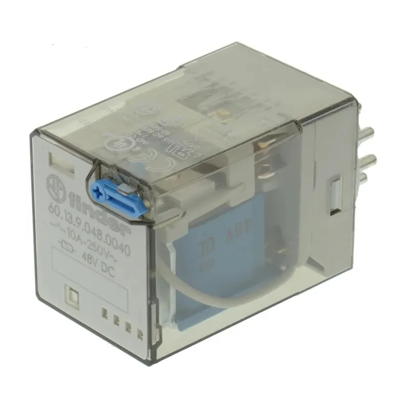 Finder Power Relay 48V DC Coil 10A Switching Current 3PDT PCB Pin Terminal 60.13.9.048.0040