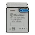 Finder Power Relay, 24V DC Coil Voltage, 10A Switching Current, 3PDT Contact Configuration, Silver Alloy 60.13.9.024.0040