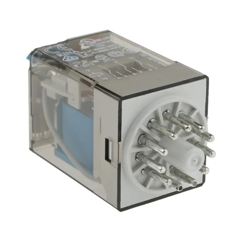 Finder Power Relay, 24V DC Coil Voltage, 10A Switching Current, 3PDT Contact Configuration, Silver Alloy 60.13.9.024.0040