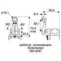 Honeywell Technologies GLF Series Roller Lever Limit Switch, SPDT Contact, IP67, Die Cast Zinc Epoxy Coated GLFC01A1B