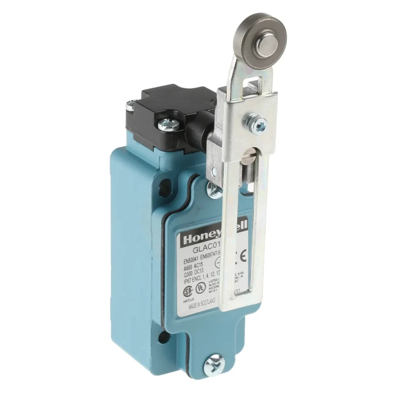 Honeywell Technologies GLA Series Adjustable Roller Lever Limit Switch 1 NC/1 NO IP67 Die Cast Zinc Housing 600V AC 