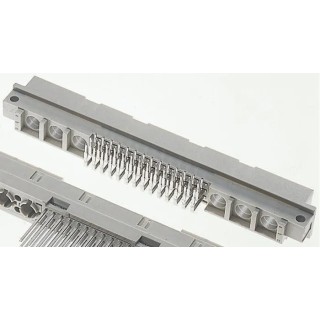 ERNI DIN 41612 64 Way Through Hole Solder Termination C/2 Sub Type, Gold over Nickel Contacts, Right Angle 374171 / 374171-E