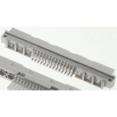 ERNI DIN 41612 64 Way Through Hole Solder Termination C/2 Sub Type, Gold over Nickel Contacts, Right Angle 374171 / 374171-E