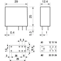 Finder PCB Power Relay 6V DC Coil 8A Switching Current DPDT 40.52.7.006.0000
