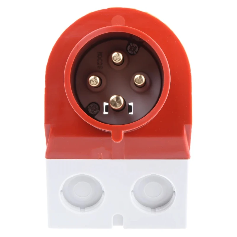 MENNEKES Industrial Power Connector Red Wall Mount 4P 32A 400V Phase Inverter IP44 Orientation 25° IP44 