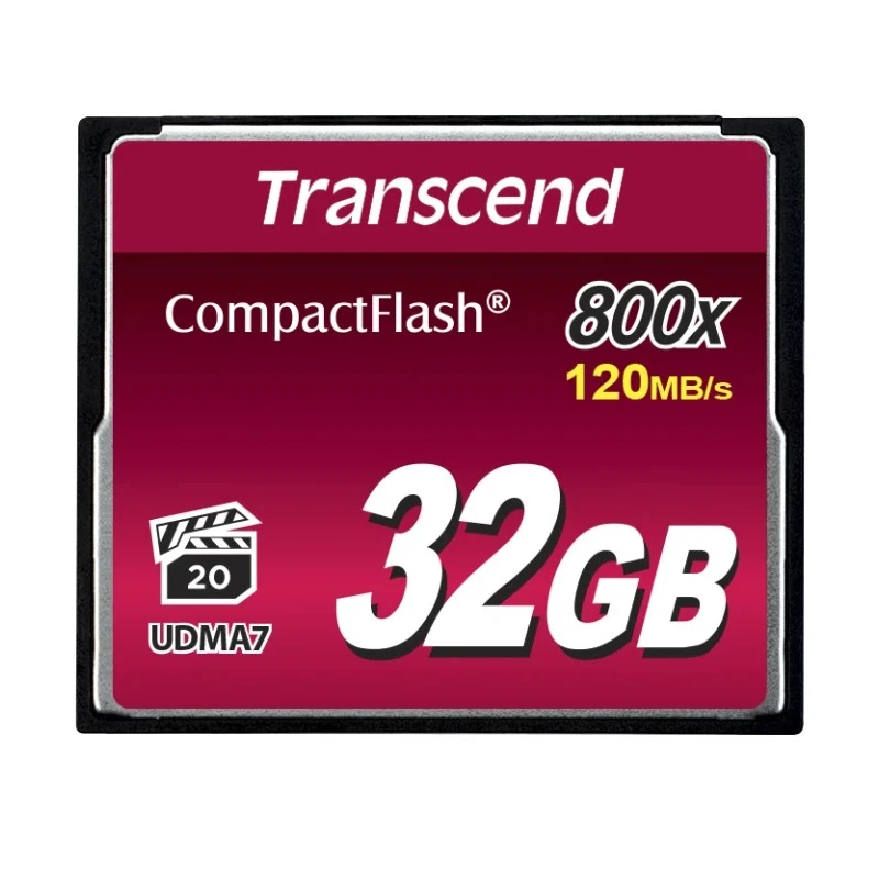 Transcend 32 GB MLC Compact Flash Card 120Mbps Read Speed 60Mbps Write Speed TS32GCF800