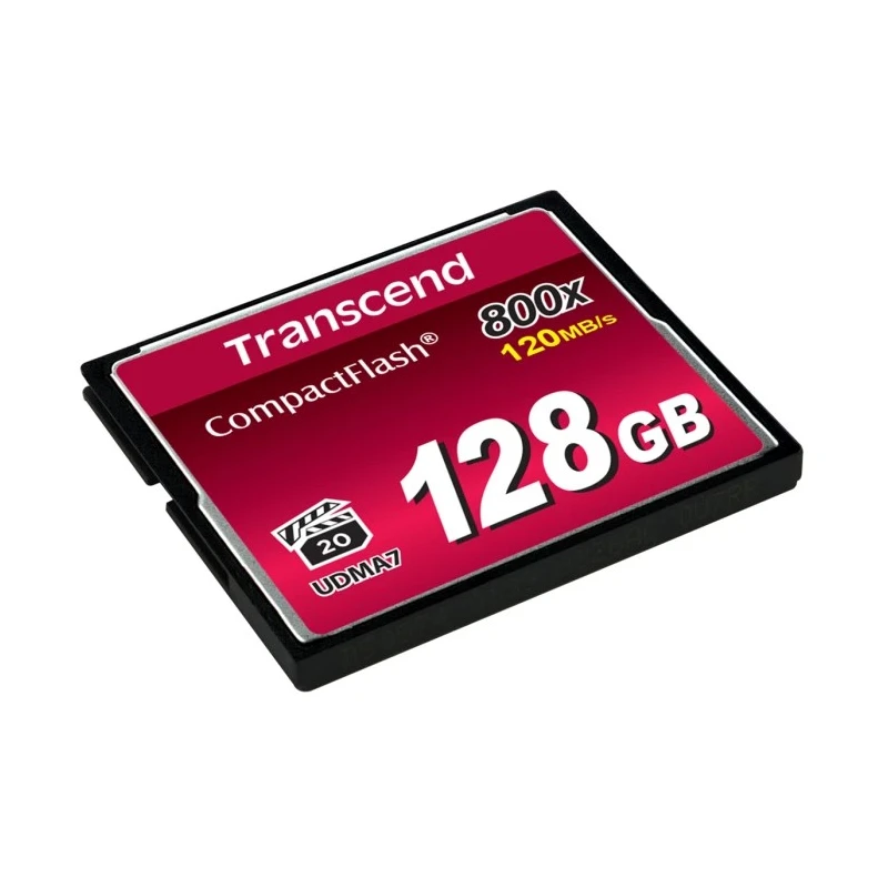Transcend Compact Flash Card 128 MB MLC NAND Flash 800x Speed Rating TS128GCF800