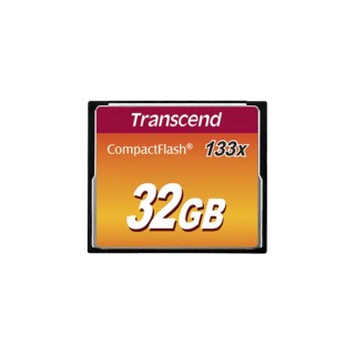 Transcend Compact Flash Card 32 GB MLC NAND Flash CompactFlash 133x Read 50 Mbps Write 20 Mbps TS32GCF133