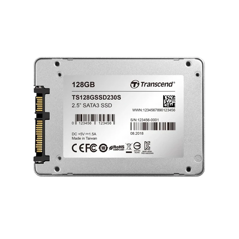Transcend 2.5 in 128 GB Internal SATA III TLC SSD SSD230S