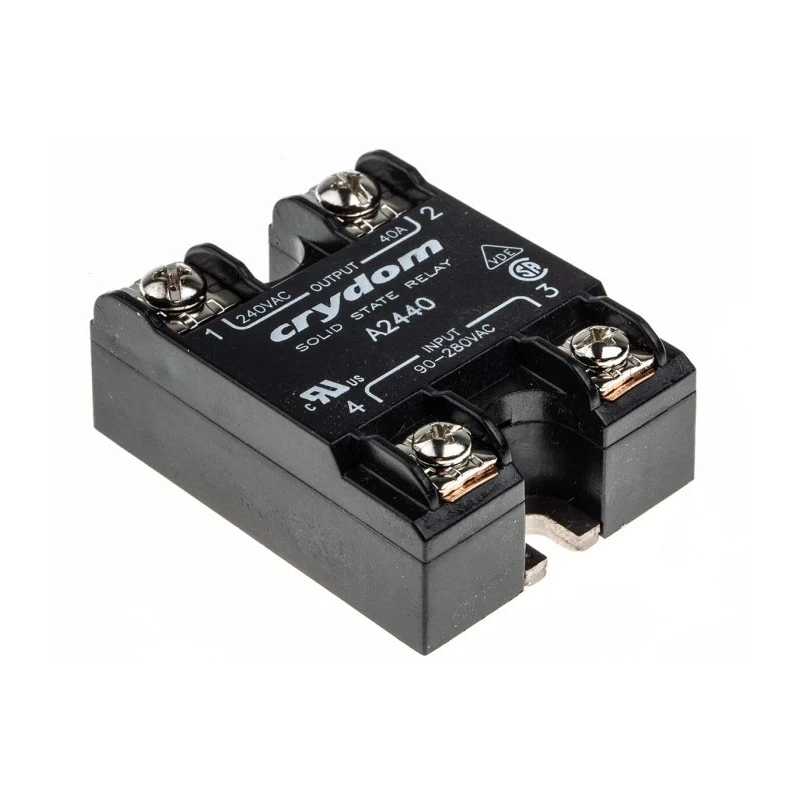 Crydom 1 Series Solid State Relay Panel Mount 40A Load Current 280 Vrms Load Voltage 280 Vrms Control Voltage A2440