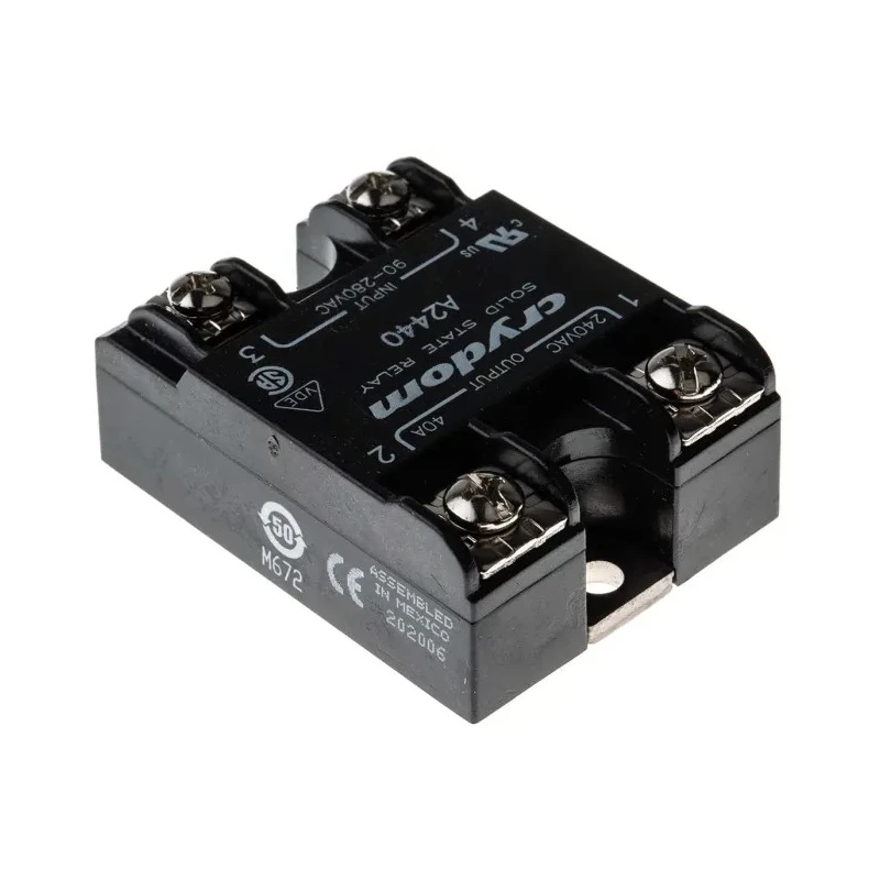 Crydom 1 Series Solid State Relay Panel Mount 40A Load Current 280 Vrms Load Voltage 280 Vrms Control Voltage A2440