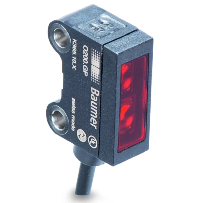 Baumer Background Suppression Photoelectric Sensor, Block Sensor, 20 mm to 120 mm Detection Range, Push O200.GP-GW1J.72NV