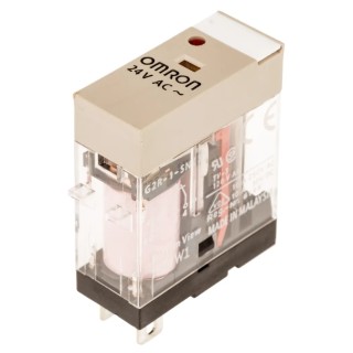 Omron Power Relay, 24V ac Coil, 10A Switching Current, Silver Alloy Contacts, SPDT, Quick Connect G2R-1-SN 24VAC (S)