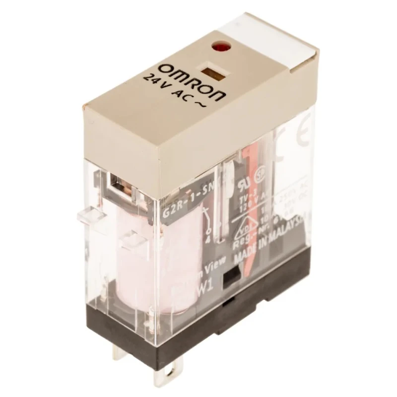 Omron Power Relay, 24V ac Coil, 10A Switching Current, Silver Alloy Contacts, SPDT, Quick Connect G2R-1-SN 24VAC (S)