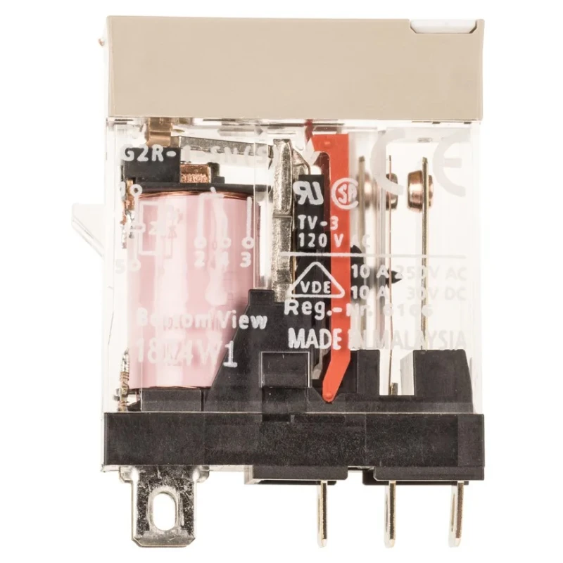 Omron Power Relay, 24V ac Coil, 10A Switching Current, Silver Alloy Contacts, SPDT, Quick Connect G2R-1-SN 24VAC (S)