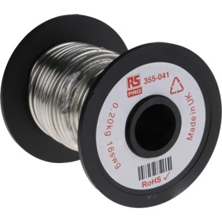 RS PRO 1.63 mm OD Tinned Copper Wire 11.4 m Reel 355-041