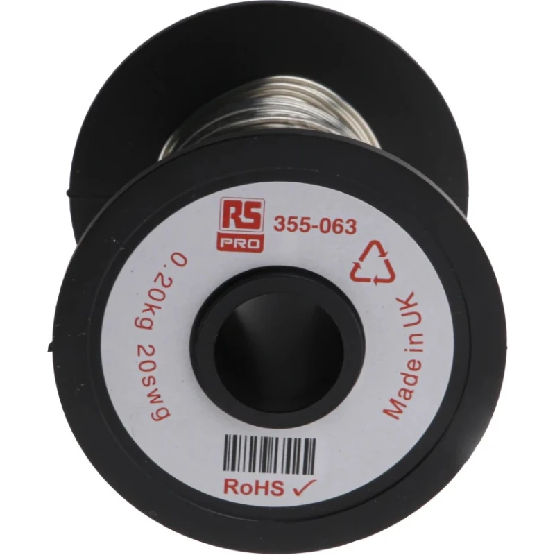RS PRO Tinned Copper Wire 0.91 mm OD Single Strand 34.6 m Reel 355-063
