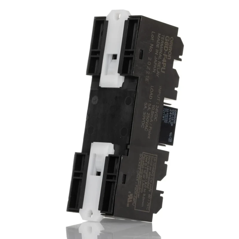 Omron Solid State Relay 24V DC Coil Voltage 5A Switching Current SPST Contact Configuration DIN Rail Mount G6D-F4PU
