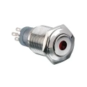 Arcolectric (Bulgin) Ltd Illuminated Push Button Switch, Latching, DPDT, Panel Mount, 16.2 mm Cutout, Green LED MP0045
