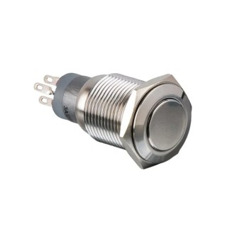 Arcolectric (Bulgin) Ltd MP0045 Series Push Button Switch Momentary Panel Mount 16.2 mm Cutout DPDT IP67 250 V AC MP0045