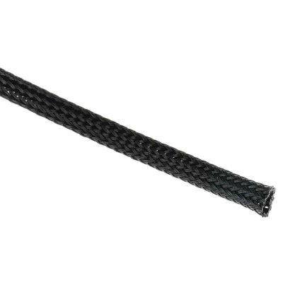 HellermannTyton Expandable Braided Polyethylene Terephthalate Cable Sleeve Black 5m Length 3-9 mm 170-10500 HEGP05-PET-BK