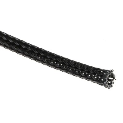 HellermannTyton Expandable Braided Polyethylene Terephthalate Black Cable Sleeve 5m Length 7 mm 170-10400 HEGP04-PET-BK