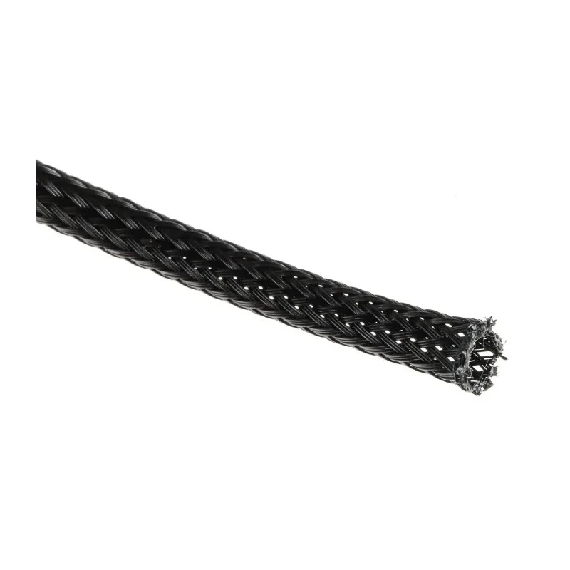 HellermannTyton Expandable Braided Polyethylene Terephthalate Black Cable Sleeve 5m Length 7 mm 170-10400 HEGP04-PET-BK