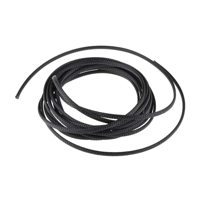HellermannTyton Expandable Braided Polyethylene Terephthalate Black Cable Sleeve 5m Length 7 mm 170-10400 HEGP04-PET-BK