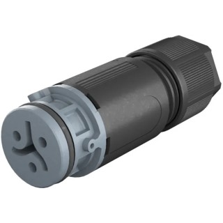 Wieland 3 Series Cable Circular Connector Female Screw 2-Pole 8A IP66 IP68 IP69 41.021.3041.4