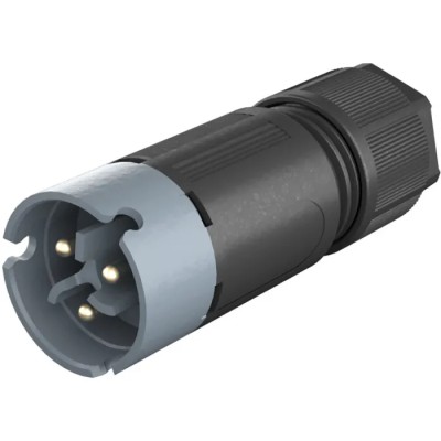 Wieland RST 08i2/3 Series 2-Pole Cable Male Connector Male Screw Termination 8A 120V IP69 IP68 IP66 41.022.3041.4