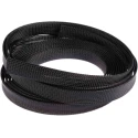 HellermannTyton Expandable Braided Polyethylene Terephthalate Black Cable Sleeve 5m Length 14-26mm 170-12000 HEGP20-PET-BK
