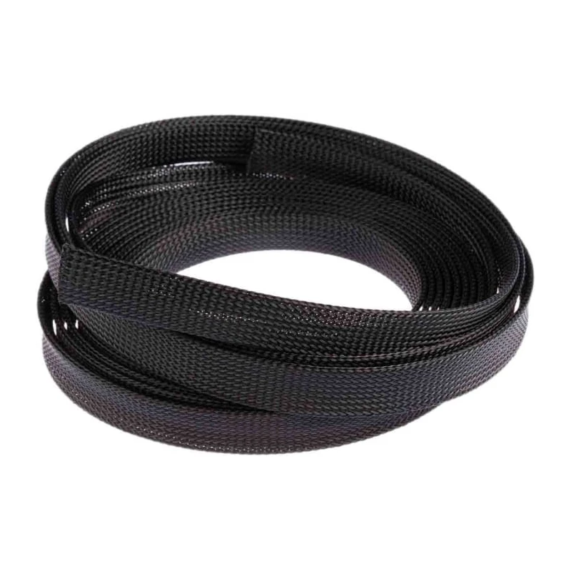 HellermannTyton Expandable Braided Polyethylene Terephthalate Black Cable Sleeve 5m Length 14-26mm 170-12000 HEGP20-PET-BK