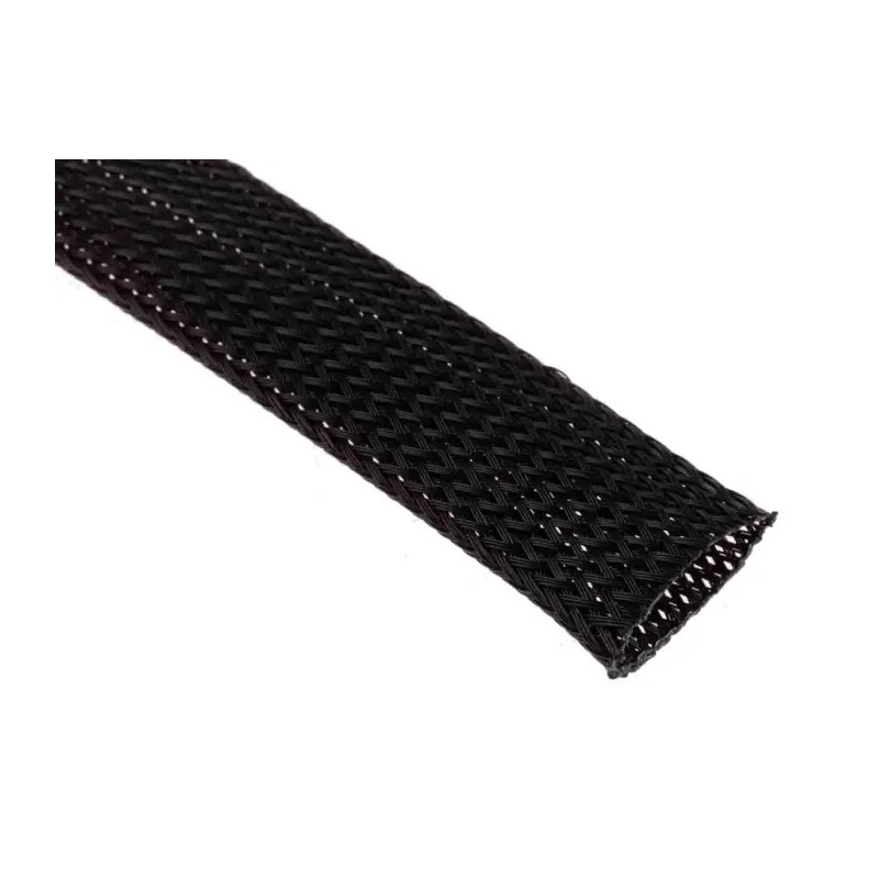 HellermannTyton Expandable Braided Polyethylene Terephthalate Black Cable Sleeve 5m Length 14-26mm 170-12000 HEGP20-PET-BK