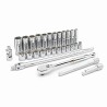 GearWrench 29-Piece 3/8 in 12 Point Socket Set Chrome Alloy Steel 8-19 mm 80692