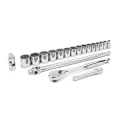 GearWrench 19-Piece 1/2 in 12 Point Socket Set, Alloy Steel, Chrome Finish 80792