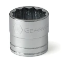 GearWrench 19-Piece 1/2 in 12 Point Socket Set, Alloy Steel, Chrome Finish 80792
