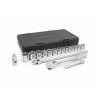 GearWrench 19-Piece 1/2 in 6 Point Socket Set Chrome Alloy Steel 90 Tooth Ratchet 80791