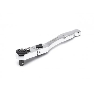 GearWrench 1/4 in Ratchet Socket Wrench with Ratchet Handle, Alloy Steel, Chrome Full Polish, 6in Overall 81025