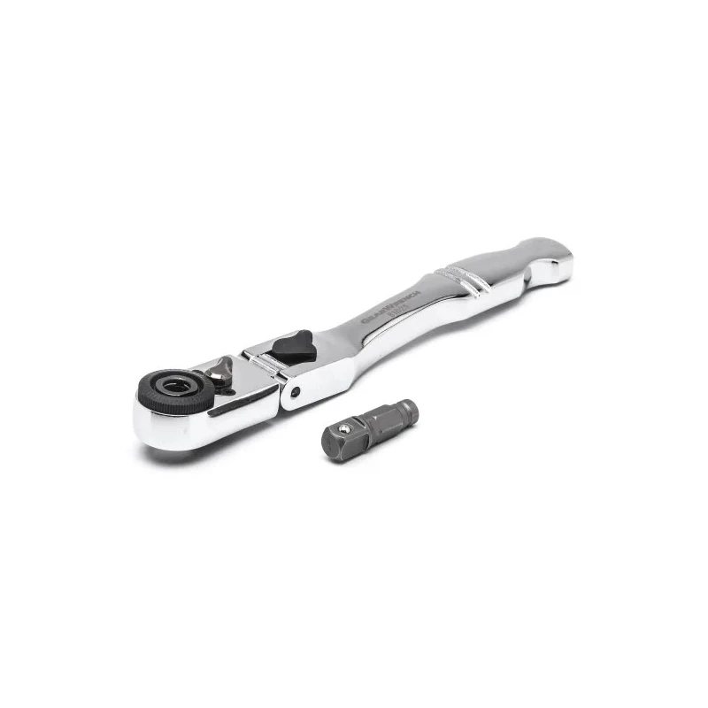 GearWrench 1/4 in Ratchet Socket Wrench with Ratchet Handle, Alloy Steel, Chrome Full Polish, 6in Overall 81025