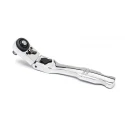 GearWrench 1/4 in Ratchet Socket Wrench with Ratchet Handle, Alloy Steel, Chrome Full Polish, 6in Overall 81025