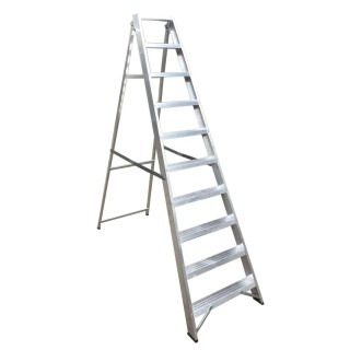 RS PRO Aluminium 10 Steps Step Ladder 2.17m Open Length 187-4993