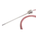 Electrotherm RTD Sensor 6 mm Diameter, 100 mm Probe Length, F0.3 Accuracy, Temperature Range -50°C to 400°C, Cable PT100