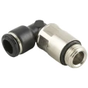 RS PRO Pneumatic Fitting 4mm Push-in, Male, 1/8 in G Thread, Nickel-Plated Brass, 20 Bar Max Pressure 187-5702