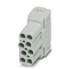 Phoenix Contact HC-M-08 Series Heavy Duty Power Connector Module, 8-Contact, 2 Row, Female, 400V, 16A 1414371