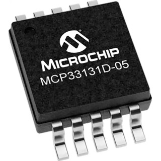 Microchip 16-bit Analog-to-Digital Converter 500ksps, 10-Pin MSOP MCP33131D-05-E/MS